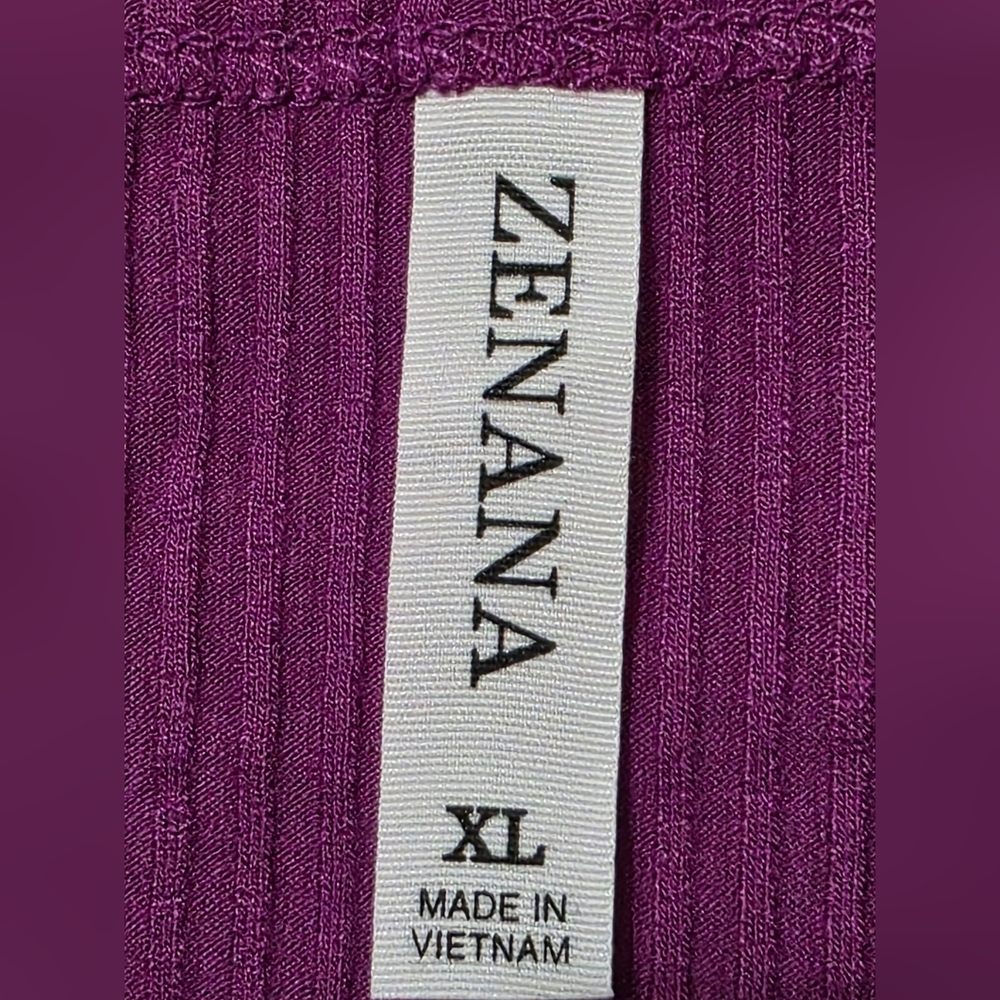 Zenana Outfitters Purple Ribbed Tank Top. NWOT - Picture 3 of 3